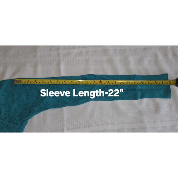 Vintage OP Ocean Pacific Burnout Top Womens XXL Turquoise Stretchy FLAWS 80s 90s - Picture 14 of 16